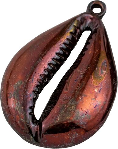 The Bead Chest Antiqued Brass Cowrie Shell Pendant (7x66mm) in Saudi Arabia