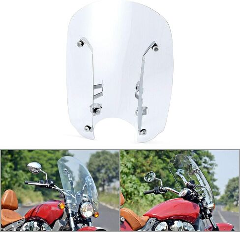 TCMT 20'' Quick Release Windshield Windscreen Fit For Indian 2019-2020 Scout ABS 2016-2024 Scout Sixty 2015-2024 Scout 2020-2024 Scout Bobber Sixty 2025 Scout Classic Limited in Saudi Arabia