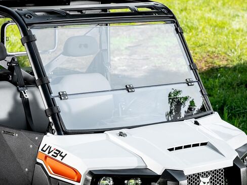 زجاج أمامي SuperATV مقاوم للخدش ومتوافق مع Bobcat UV34 | بولي كربونات مقاوم للخدش مع طلاء صلب بصري XR، شفاف in Saudi Arabia