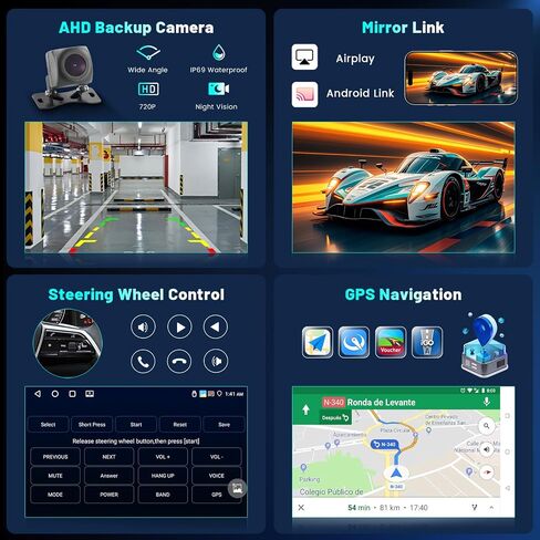 راديو Carplay اللاسلكي لشركة Hyundai Elantra 2014 2015 2016 مع Android Auto، شاشة لمس IPS 9 بوصة ستيريو للسيارة 2+64G راديو Android مع GPS WiFi/SWC/MIC/USB in Saudi Arabia