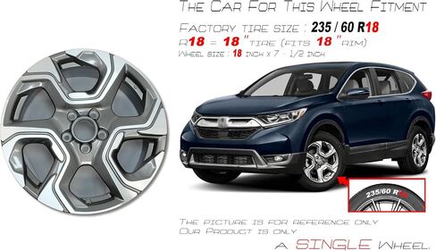 عجلة معدنية جديدة مقاس 18 بوصة مقاس 18 × 7.5 لسيارة Honda CR-V موديلات 2017-2019 | حافة بديلة بتصميم OEM | رمادي آلي | 42700-TLA-A88 42700-TLA-AA1 | ملاءمة مباشرة - مواصفات مخزون OE | 64111 in Saudi Arabia