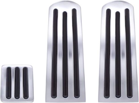 United Pacific 70258 Peterbilt Chrome Pedal Set, Black Insert in Saudi Arabia