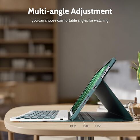 Keyboard Case for iPad Air 11 inch (M2) 2024 and iPad Air 4th/5th 10.9 inch & iPad Pro 11 inch (4th/3rd/2nd/1st), Built-in Pencil Holder, Tablet Cases with Bluetooth Keyboard and Mouse, Black in Kuwait