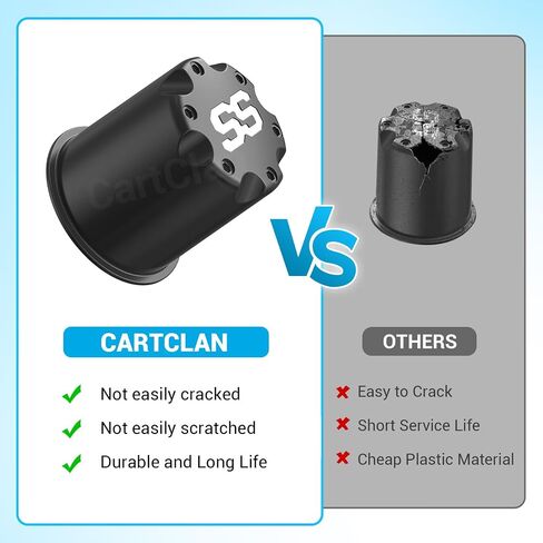 CartClan Golf Cart SS غطاء غطاء مركز العجلة يناسب 2.65 بوصة Dia Bore Wheel Rim SS أغطية مركز بلاستيكية من الكروم لعجلة EZGO Golf Cart-4 حزم in Kuwait