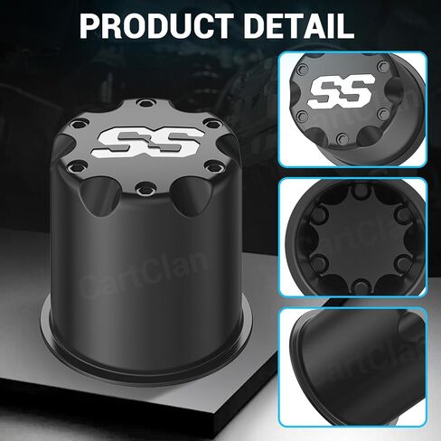 CartClan Golf Cart SS غطاء غطاء مركز العجلة يناسب 2.65 بوصة Dia Bore Wheel Rim SS أغطية مركز بلاستيكية من الكروم لعجلة EZGO Golf Cart-4 حزم in Kuwait