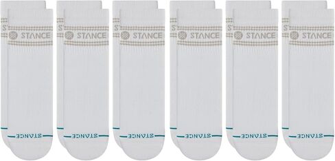 Stance Vital Quarter 12-Pack Socks Bundle for Men and Women, White + Black, Cotton Blend and Comfortable Everyday, Large in Saudi Arabia