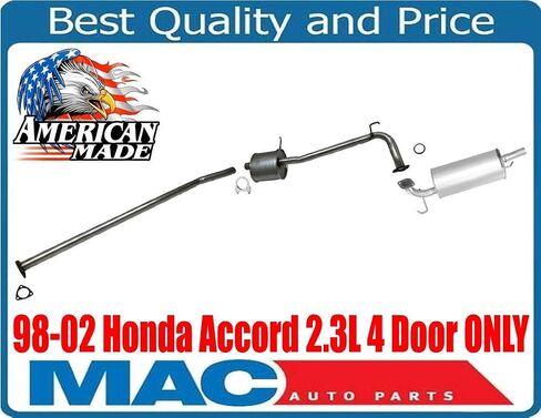 قطع غيار كاتم صوت خلفي لأنبوب الرنان لنظام العادم لسيارة Honda Accord 2.3L 4 Dr 1998 1999 2000 2001 2002 in Saudi Arabia