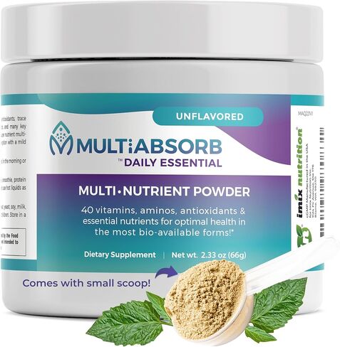 MultiAbsorb~Daily Essential, Multi-Nutrient Powder for Optimal Health, Vitamins, Minerals, Antioxidants, No Fillers or Preservatives, Natural, Non-GMO, 30 Servings (Orange-Mango) in Saudi Arabia