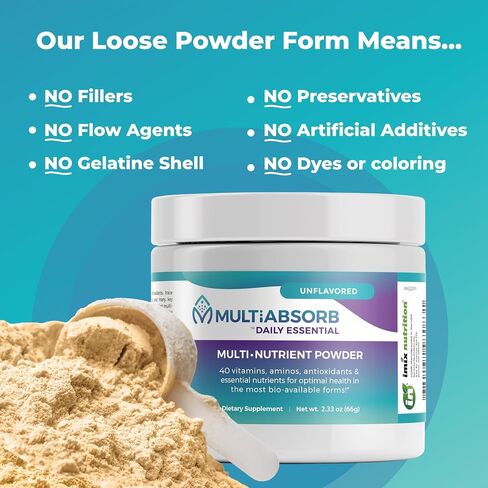 MultiAbsorb~Daily Essential, Multi-Nutrient Powder for Optimal Health, Vitamins, Minerals, Antioxidants, No Fillers or Preservatives, Natural, Non-GMO, 30 Servings (Orange-Mango) in Saudi Arabia