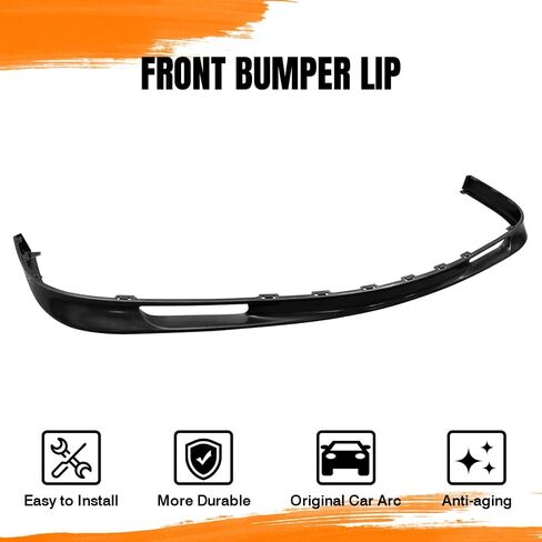 Front Bumper Lip Spoiler, Compatible with 2007-2013 Porsche 997 911 Turbo & Turbo S(Not Fit GT3 Or Non-Turbo Model), PU Black OEM Factory Style Add-on Front Splitter Air Dam Chin Protector in Saudi Arabia