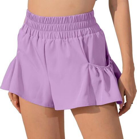 High Waist Women's Solid Color Shorts Casual Loose Sports Shorts in Saudi Arabia
