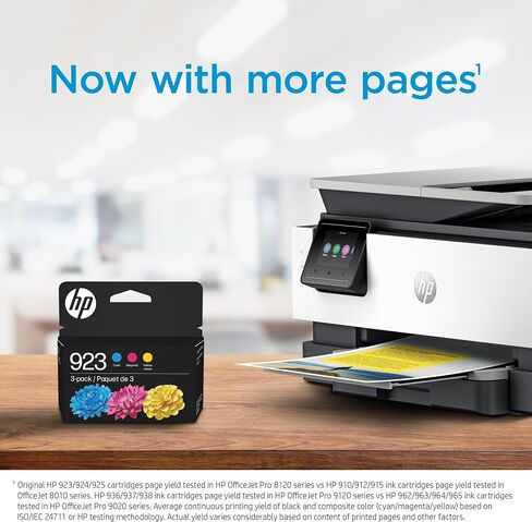 HP 923 Cyan/Magenta/Yellow Standard Yield Ink Cartridges, 3/Pack (6C3Y4LN) in Saudi Arabia