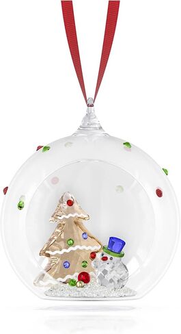 Swarovski Holiday Cheers Tree and Snowman Ball Ornament in Saudi Arabia