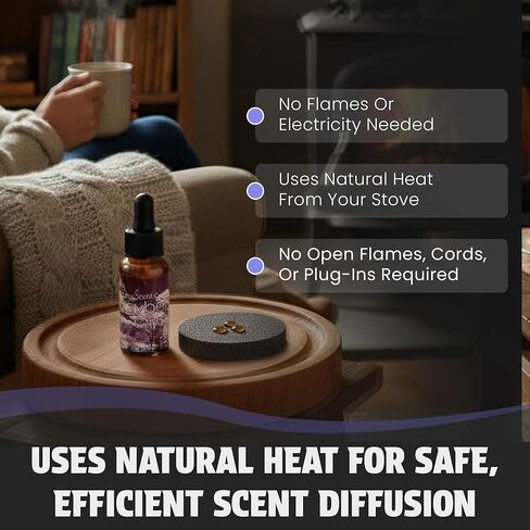 هوليداي ستوف - عطر فطيرة التفاح | رائحة منزلية تدوم طويلاً | زيت عطري لمواقد الخشب والغاز والكريات والمدفأة | يُستخدم مع جهاز البخار أو ScentStone | صنع في الولايات المتحدة الأمريكية | زجاجة قطارة سعة 1 أونصة in Kuwait