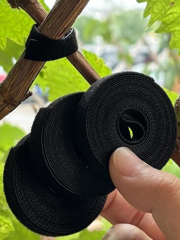 3Rolls 200CM/Roll Nylon Plant Ties Resealable Cable Twine Self Adhesive Plant Fastener Tape for Support Garden Supplies,Green in Saudi Arabia