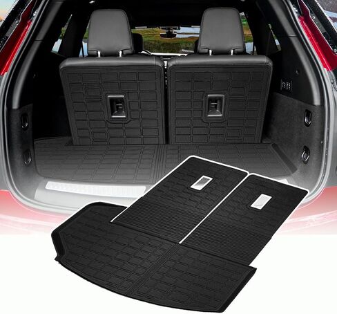 Cargo Liner Compatible with 2020-2025 Cadillac XT6 Trunk Mat Cargo Mat Back Seat Cover Protector (Backrest Mats+Trunk Mat) in Saudi Arabia