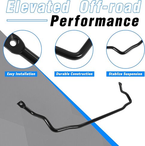 KUAFU 1-1/8" Front Sway Bar Kit Compatible with 1964-1977 Chevy Chevrolet Chevelle Malibu El Camino GM A-Body Pontiac GTO Buick Skylark Steel Powder Coated Black in Saudi Arabia