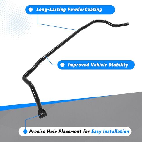KUAFU 1-1/8" Front Sway Bar Kit Compatible with 1964-1977 Chevy Chevrolet Chevelle Malibu El Camino GM A-Body Pontiac GTO Buick Skylark Steel Powder Coated Black in Saudi Arabia