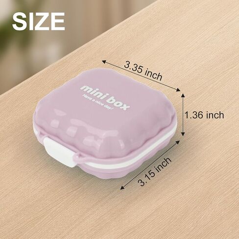 Travel Pill Organizer - Portable Weekly Pill Case with 7 Compartments for Vitamins & Medications - Compact AM/PM Pill Box (Leak-Proof, BPA-Free) - Pink in Saudi Arabia