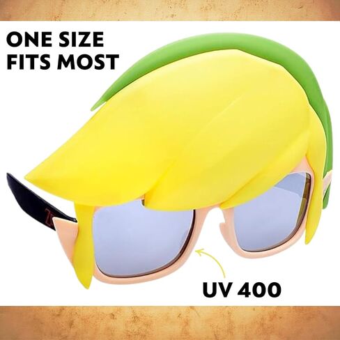 Sun-Staches Legend of Zelda Official Link Sunglasses | Nintendo Costume Accessory | Adult and Child Size in Kuwait