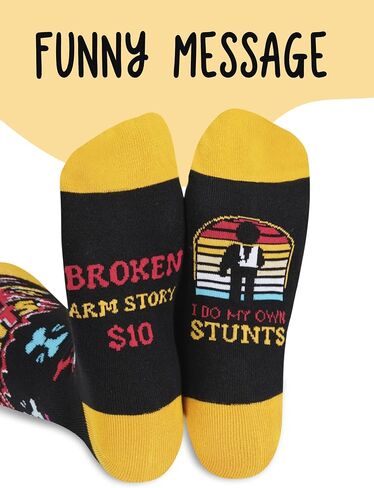 InnoBeta Broken Arm Gifts, Gifts on Birthday and Christmas, One Size Crew Socks in Saudi Arabia