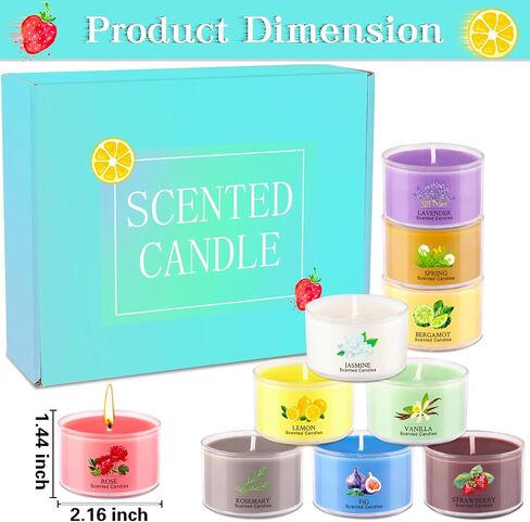 Aromatherapy Scented Candles 20 Pack - Small Candle Gift Set for Women with 10 Scents, 1.6oz Long-Lasting Soy Wax Candles for Relaxation, Yoga, Bath, Christmas Birthday Gifts, Home Decor in Saudi Arabia