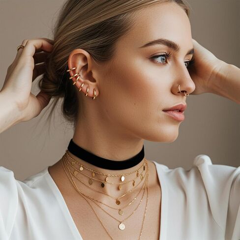 Yolev Black Velvet Choker Necklace for Women Classic Adjustable Gothic Choker Thick Ribbon Choker Gothic Jewelry Gifts for Halloween Birthday Party Cosplay Accessories (Wide 2cm) in Saudi Arabia
