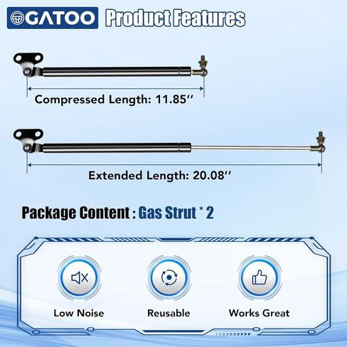 Rear Hatch Lift Supports Tailgate Liftgate Gas Shock Strut Compatible with Toyota Land Cruiser Lexus LX470 1998 1999 2000 2001 2002 2003 2004 2005 2006 2007 Trunk Spring，Replace 6896069016 in Saudi Arabia