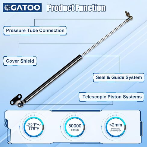 Rear Hatch Lift Supports Tailgate Liftgate Gas Shock Strut Compatible with Toyota Land Cruiser Lexus LX470 1998 1999 2000 2001 2002 2003 2004 2005 2006 2007 Trunk Spring，Replace 6896069016 in Saudi Arabia