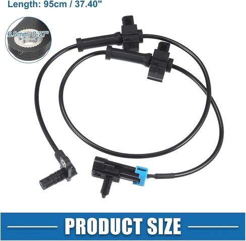 ABS Sensor 15862988 Front Left Right ABS Wheel Speed Sensor with Wire ABS Sensor Fit for Hummer H3 2006-2010 15271077 ALS1740 5S8366 5S8365 ABS Wheel Speed Sensor in Saudi Arabia