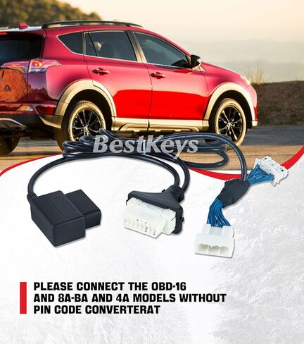 BestKeys 30 دبوس كابل محول برمجة تجاوز برنامج محول الكابل التشخيصي عبر OBD - بدون استبدال رمز PIN لنماذج Toyota 30 pin 8A-BA و4A in Kuwait