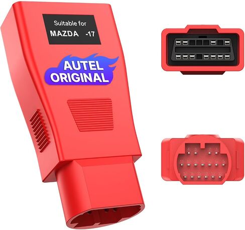 Autel Original Mazda 17 Pin Adapter, 17 Pin Male OBD1 to 16 Pin Female OBD2 Connector for Mazda Without OBDII Port, OE-Compliant Connector Work Scanner MK808S, MK900, Elite II PRO Ultra etc in Saudi Arabia