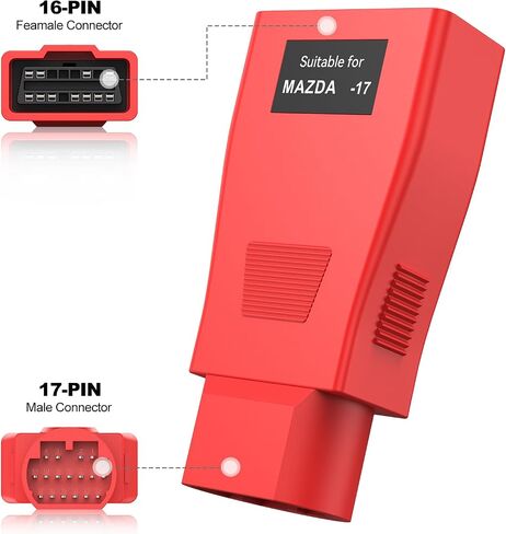 Autel Original Mazda 17 Pin Adapter, 17 Pin Male OBD1 to 16 Pin Female OBD2 Connector for Mazda Without OBDII Port, OE-Compliant Connector Work Scanner MK808S, MK900, Elite II PRO Ultra etc in Saudi Arabia