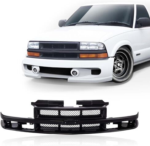CarPartsDepot Front Grille Grill With Black Center Bar Compatible With Chevrolet Chevy 1998-2004 S10 & 1998-2005 Blazer With Black Insert in Saudi Arabia