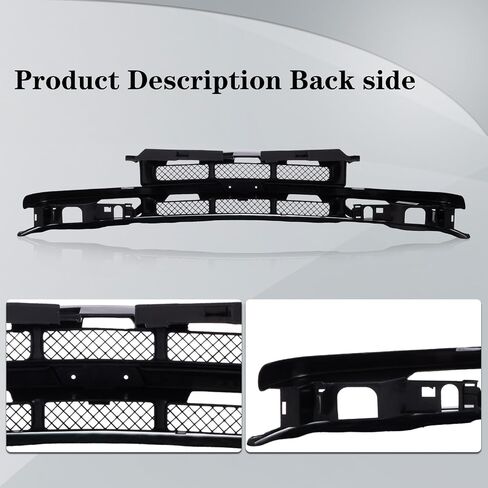 CarPartsDepot Front Grille Grill With Black Center Bar Compatible With Chevrolet Chevy 1998-2004 S10 & 1998-2005 Blazer With Black Insert in Saudi Arabia