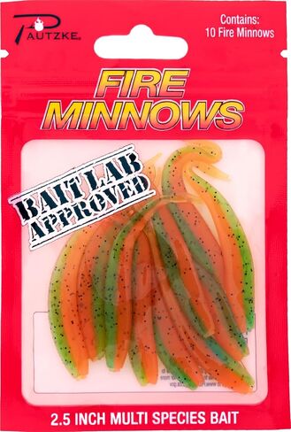 Fire Minnow Lure Minnow Bait for Ice Fishing & More - Versatile, Durable Artificial Fishing Lure for Bass, Crappie, Perch, Walleye & Trout in Saudi Arabia
