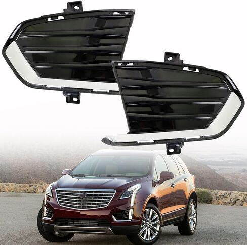 munirater 2-Pack Bumper Fog Light Cover Grille Black Left and Right Side Replacement for XT5 2017-2019 in Saudi Arabia