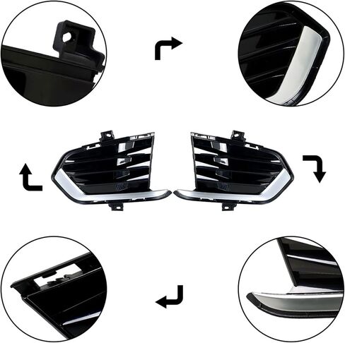 munirater 2-Pack Bumper Fog Light Cover Grille Black Left and Right Side Replacement for XT5 2017-2019 in Saudi Arabia