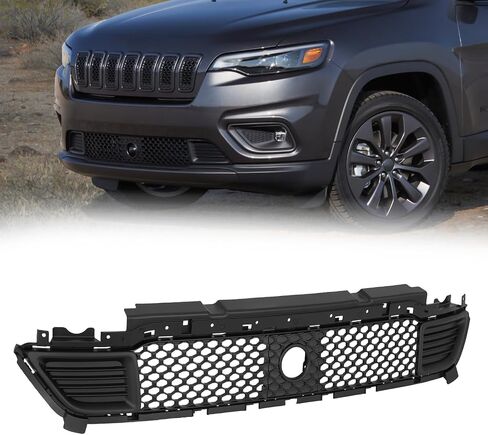KARPAL Front Bumper Cover Grille Compatible with 2019 2020 2021 2022 Jeep Cherokee Replaces 68288045AB, CH1036187 in Saudi Arabia