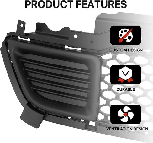 KARPAL Front Bumper Cover Grille Compatible with 2019 2020 2021 2022 Jeep Cherokee Replaces 68288045AB, CH1036187 in Saudi Arabia