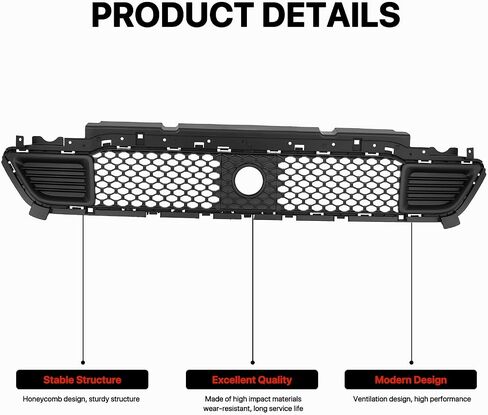 KARPAL Front Bumper Cover Grille Compatible with 2019 2020 2021 2022 Jeep Cherokee Replaces 68288045AB, CH1036187 in Saudi Arabia