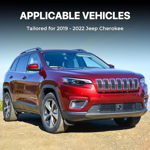 KARPAL Front Bumper Cover Grille Compatible with 2019 2020 2021 2022 Jeep Cherokee Replaces 68288045AB, CH1036187 in Saudi Arabia