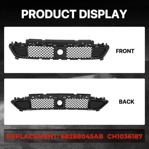 KARPAL Front Bumper Cover Grille Compatible with 2019 2020 2021 2022 Jeep Cherokee Replaces 68288045AB, CH1036187 in Saudi Arabia