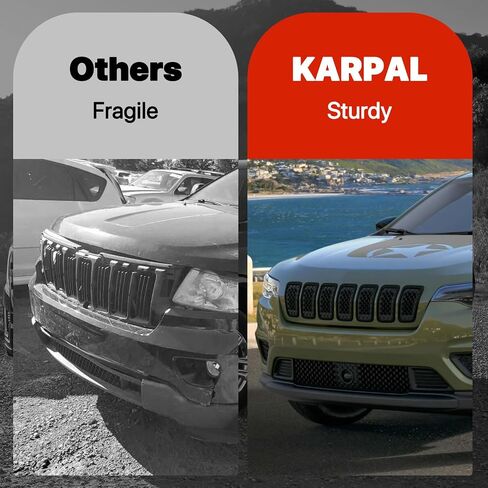 KARPAL Front Bumper Cover Grille Compatible with 2019 2020 2021 2022 Jeep Cherokee Replaces 68288045AB, CH1036187 in Saudi Arabia