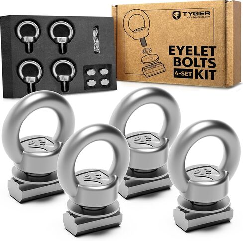 مجموعة مغامرات Tyger Auto Add-on Eyelet Bolts | ملحقات لسلسلة رفوف السقف Tyger | حزمة 4 مجموعات | 304 الفولاذ المقاوم للصدأ in Saudi Arabia