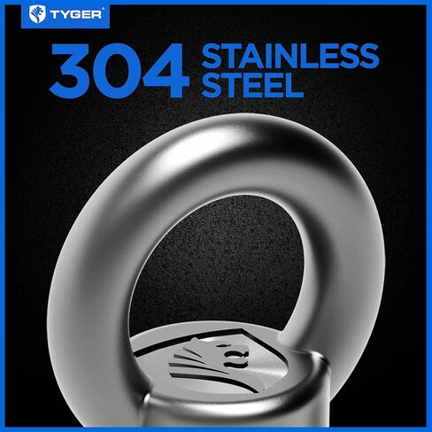 مجموعة مغامرات Tyger Auto Add-on Eyelet Bolts | ملحقات لسلسلة رفوف السقف Tyger | حزمة 4 مجموعات | 304 الفولاذ المقاوم للصدأ in Saudi Arabia