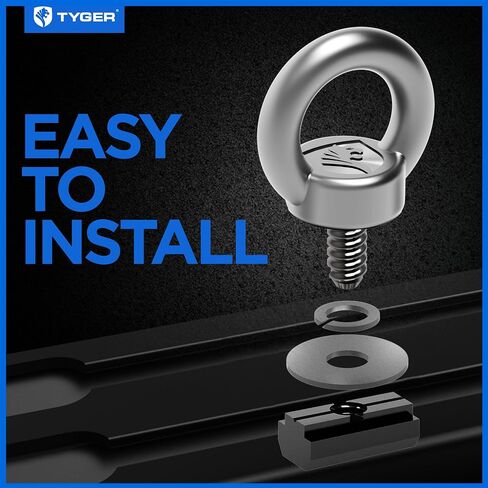 مجموعة مغامرات Tyger Auto Add-on Eyelet Bolts | ملحقات لسلسلة رفوف السقف Tyger | حزمة 4 مجموعات | 304 الفولاذ المقاوم للصدأ in Saudi Arabia
