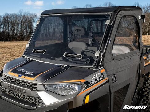 SuperATV Polaris Ranger 1000 Vented Full Windshield | Scratch Resistant | Dark Tint in Saudi Arabia
