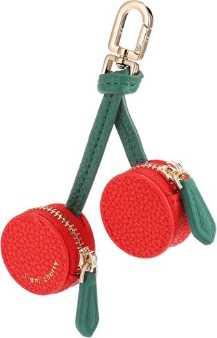 Cherry Design Coin Purse Charm, Leather Coin Purse Cherry Keychain,Cute Cherrys Charm for Purses Handbags,Y2K Strawberry Keychain with Zipper,PU Key Charms in Saudi Arabia