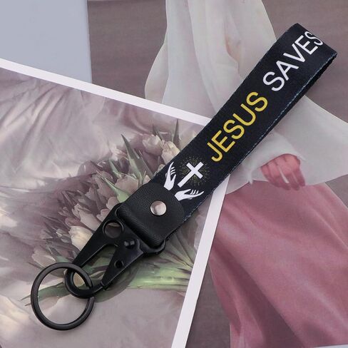 Funny Jesus Strap Keychain, Novelty Keychains for Bags, Keys in Kuwait